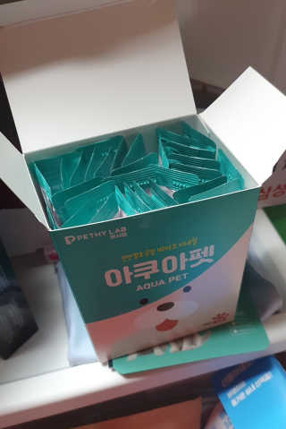 펫시랩 반려견용 액상 프리바이오틱스 아쿠아펫 — 5점을 준 리뷰어가 2020년 11월 올린 사용 사진