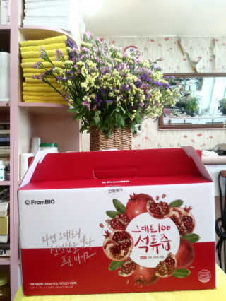 프롬바이오 오직 석류만 [그대로100 석류즙] 하루 1포로 건강하게 — 5점을 준 리뷰어가 2020년 4월 올린 사용 사진