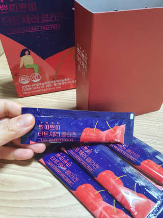 서울약사신협_쁘띠쁘띠타트체리콜라겐_20g x 14포 — 5점을 준 리뷰어가 2020년 11월 올린 사용 사진