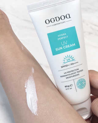오그도아 하이드라 퍼펙트 UV 선크림 — 4점을 준 리뷰어가 2020년 10월 올린 사용 사진