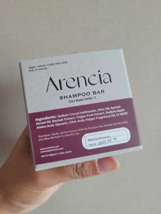Arencia 아렌시아 와일드피그 샴푸바 — 5점을 준 리뷰어가 2020년 12월 올린 사용 사진