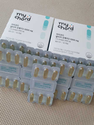 JW중외제약 마이코드 알티지 오메가3 1000 mg — 5점을 준 리뷰어가 2020년 10월 올린 사용 사진