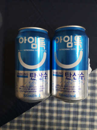 일화 아임톡 탄산수 355mlX24캔 + 보냉팩 증정이벤트 — 5점을 준 리뷰어가 2020년 4월 올린 사용 사진