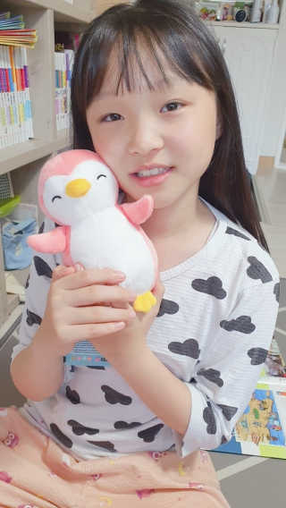 더샵토이 핸드메이드 동물 펭귄 애착 봉제인형 — 5점을 준 리뷰어가 2020년 7월 올린 사용 사진