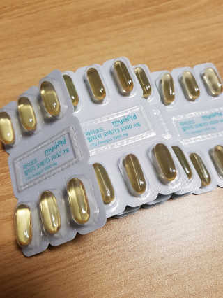 JW중외제약 마이코드 알티지 오메가3 1000 mg — 5점을 준 리뷰어가 2020년 8월 올린 사용 사진