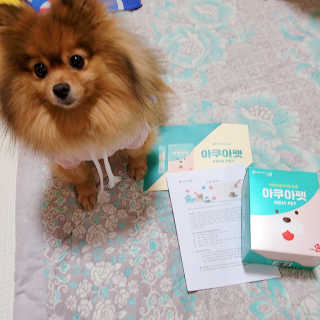 펫시랩 반려견용 액상 프리바이오틱스 아쿠아펫 — 5점을 준 리뷰어가 2020년 12월 올린 사용 사진