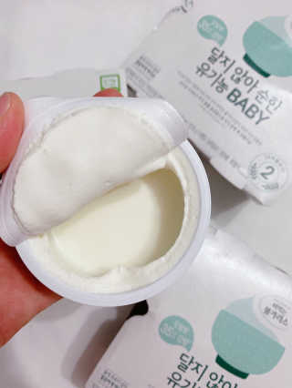 남양유업 떠먹는 불가리스 달지 않아 순한 유기농 BABY 2단계 — 5점을 준 리뷰어가 2020년 10월 올린 사용 사진