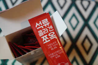 조은약초 석류콜라겐 석류즙 석류쪼옥 젤리 스틱 15포 x 20g — 5점을 준 리뷰어가 2020년 8월 올린 사용 사진
