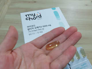 JW중외제약 마이코드 알티지 오메가3 1000 mg — 5점을 준 리뷰어가 2020년 9월 올린 사용 사진