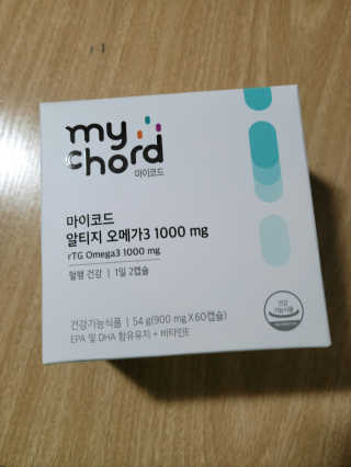 JW중외제약 마이코드 알티지 오메가3 1000 mg — 5점을 준 리뷰어가 2020년 10월 올린 사용 사진