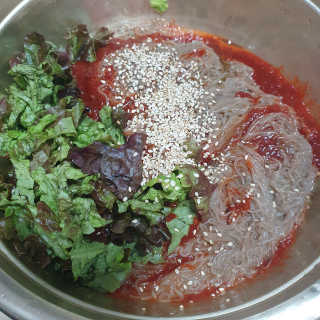 [해주냉면] 신천맛집 매운 비빔냉면 2인분 + 무절임 — 5점을 준 리뷰어가 2020년 5월 올린 사용 사진
