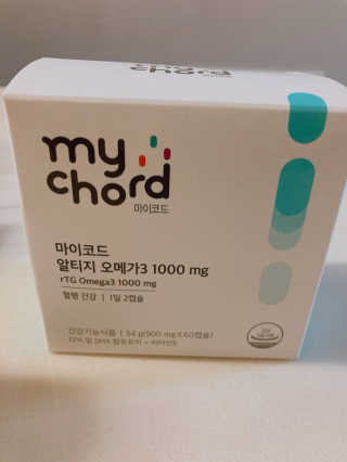 JW중외제약 마이코드 알티지 오메가3 1000 mg — 4.5점을 준 리뷰어가 2020년 8월 올린 사용 사진