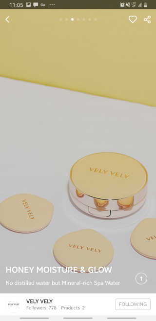 VELY VELY 아우라 허니 글로우 쿠션 — 4점을 준 리뷰어가 2020년 4월 올린 사용 사진