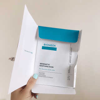 바이오믹 BIOMEEK SENSIMETIC SOOTHING MASK.S — 5점을 준 리뷰어가 2020년 6월 올린 사용 사진