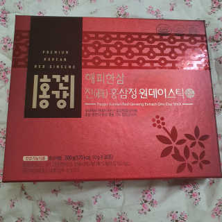 홍건강 해피한삼 진 홍삼정 원데이스틱 10g x 30포 — 5점을 준 리뷰어가 2020년 5월 올린 사용 사진