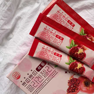 헬스업_쁘띠쁘띠석류콜라겐젤리_20g x 14포 — 5점을 준 리뷰어가 2020년 8월 올린 사용 사진