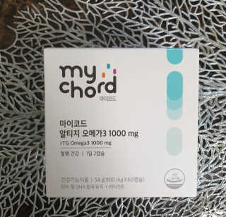JW중외제약 마이코드 알티지 오메가3 1000 mg — 5점을 준 리뷰어가 2020년 7월 올린 사용 사진
