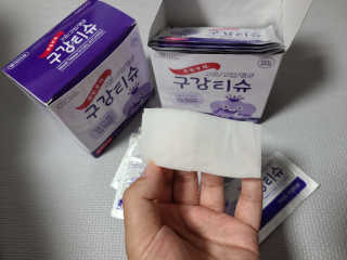 100도 이상에서 삶아 멸균 안심 아이수 구강 티슈 — 5점을 준 리뷰어가 2020년 10월 올린 사용 사진