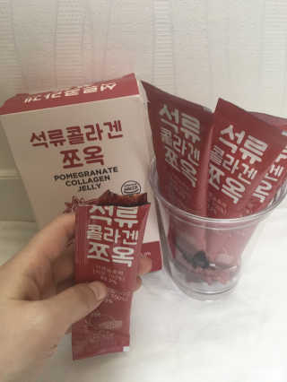 조은약초 석류콜라겐 석류즙 석류쪼옥 젤리 스틱 15포 x 20g — 5점을 준 리뷰어가 2020년 7월 올린 사용 사진
