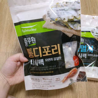 [풀무원] 자연의 감칠맛 통디포리, 통멸치 다시팩 세트 — 5점을 준 리뷰어가 2020년 5월 올린 사용 사진
