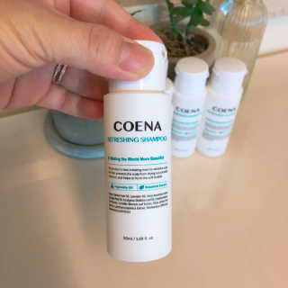 코에나샴푸 자연유래 식물성 코에나 샴푸 50ml — 3.5점을 준 리뷰어가 2020년 4월 올린 사용 사진