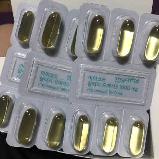 JW중외제약 마이코드 알티지 오메가3 1000 mg — 4.5점을 준 리뷰어가 2020년 8월 올린 사용 사진