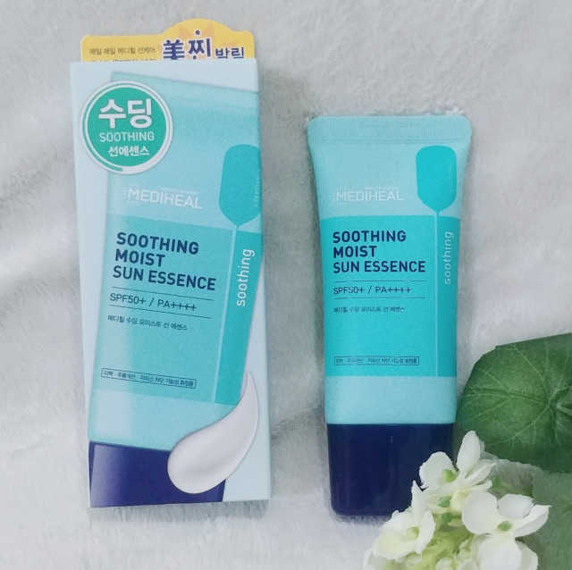 메디힐 수딩 모이스트 선에센스 / 톤업 핑크 선크림 2종 리뷰 사진