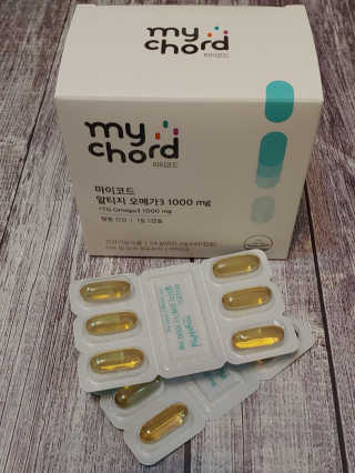 JW중외제약 마이코드 알티지 오메가3 1000 mg — 5점을 준 리뷰어가 2020년 8월 올린 사용 사진