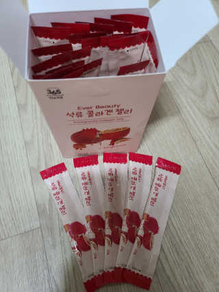 365더건강 에버뷰티 석류콜라겐 젤리 — 5점을 준 리뷰어가 2020년 6월 올린 사용 사진