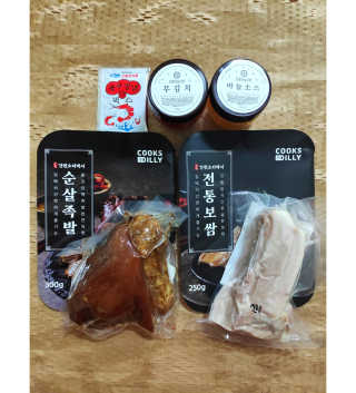 쿡스딜리 순살족발+전통보쌈+마늘소스+무김치 — 5점을 준 리뷰어가 2020년 6월 올린 사용 사진