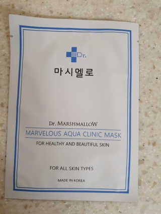 닥터마시멜로 닥터마스멜로 마블러스 아쿠아 클리닉 마스크 — 3.5점을 준 리뷰어가 2020년 8월 올린 사용 사진