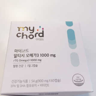 JW중외제약 마이코드 알티지 오메가3 1000 mg — 5점을 준 리뷰어가 2020년 8월 올린 사용 사진
