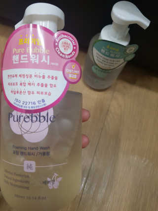 Purebble 당김없이 속촉촉_퓨어블 핸드워시 3종 [랜덤발송] — 4점을 준 리뷰어가 2020년 6월 올린 사용 사진