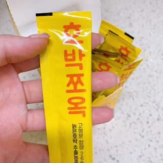 조은약초 국산 늙은 호박즙 호박쪼옥 젤리 20g x 15포 — 3점을 준 리뷰어가 2020년 8월 올린 사용 사진