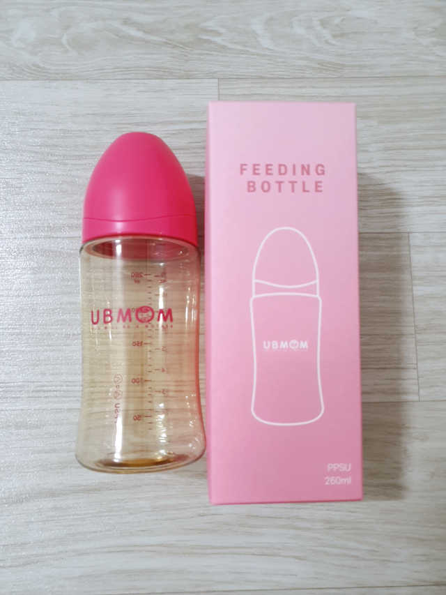 유비맘 PPSU 젖병 노꼭지_260ml_컬러 랜덤 발송 리뷰 사진