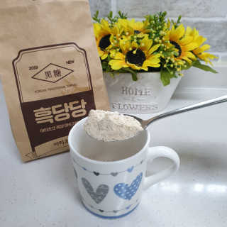 OOH 아티초크 흑당 미숫가루, 흑당당 — 5점을 준 리뷰어가 2020년 4월 올린 사용 사진