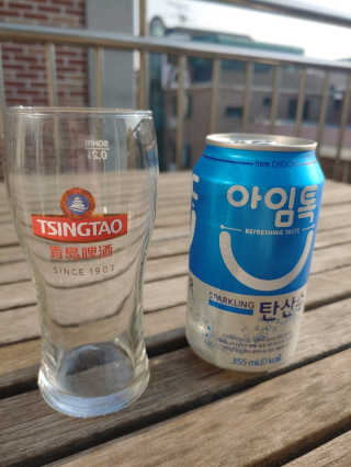 일화 아임톡 탄산수 355mlX24캔 + 보냉팩 증정이벤트 — 5점을 준 리뷰어가 2020년 4월 올린 사용 사진