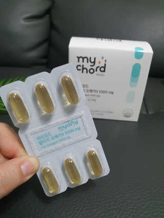 JW중외제약 마이코드 알티지 오메가3 1000 mg — 5점을 준 리뷰어가 2020년 8월 올린 사용 사진