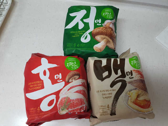 [풀무원] 자연은맛있다 정면, 백면, 홍면  세트 리뷰 사진