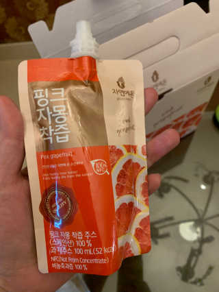 자연에온 핑크 자몽 착즙 100mL 10개입 2BOX — 5점을 준 리뷰어가 2020년 11월 올린 사용 사진