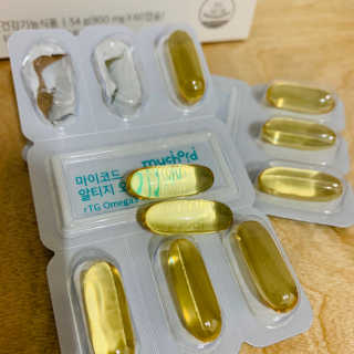 JW중외제약 마이코드 알티지 오메가3 1000 mg — 4점을 준 리뷰어가 2020년 7월 올린 사용 사진