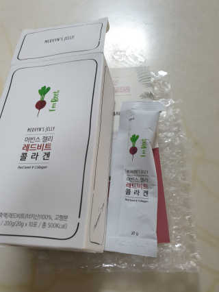 유유네이처 머빈스 젤리 레드비트 콜라겐 — 5점을 준 리뷰어가 2020년 8월 올린 사용 사진
