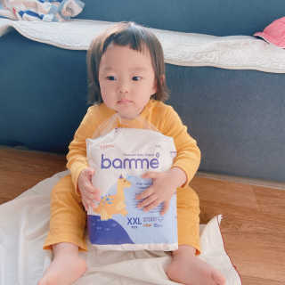 오브맘 밤 프리미엄 아기 기저귀 팬티형 밴드형 — 2점을 준 리뷰어가 2020년 12월 올린 사용 사진