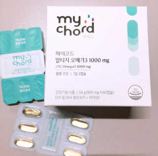 JW중외제약 마이코드 알티지 오메가3 1000 mg — 4.5점을 준 리뷰어가 2020년 8월 올린 사용 사진