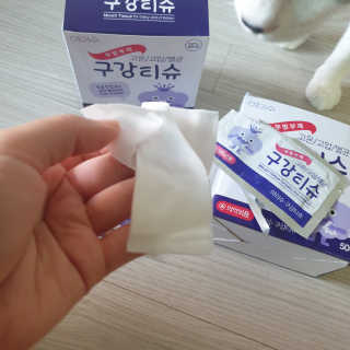 100도 이상에서 삶아 멸균 안심 아이수 구강 티슈 — 5점을 준 리뷰어가 2020년 10월 올린 사용 사진
