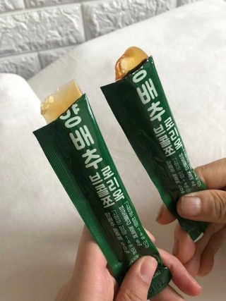 조은약초 국산 양배추즙 양배추 브로콜리 젤리 15포 x 1박스 — 5점을 준 리뷰어가 2020년 8월 올린 사용 사진