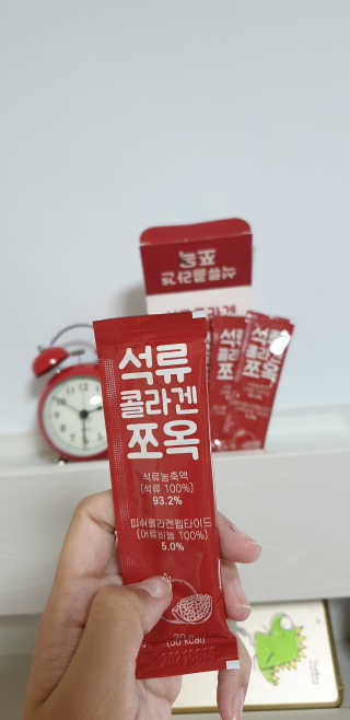 조은약초 석류콜라겐 석류즙 석류쪼옥 젤리 스틱 15포 x 20g — 5점을 준 리뷰어가 2020년 7월 올린 사용 사진