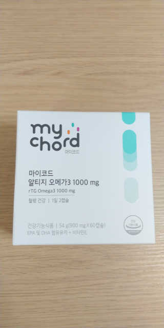 JW중외제약 마이코드 알티지 오메가3 1000 mg — 5점을 준 리뷰어가 2020년 7월 올린 사용 사진