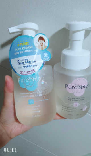 Purebble [퓨어블] 포밍 페이스워시 2종 — 5점을 준 리뷰어가 2020년 8월 올린 사용 사진