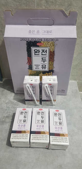 세상간단 완전푸드 [완전두유] 5종 — 5점을 준 리뷰어가 2020년 4월 올린 사용 사진